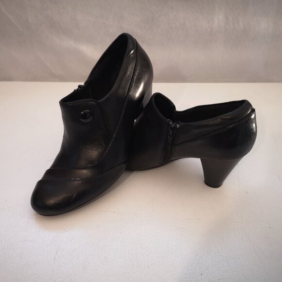 Clarks Bendables Ladies Size 6M Black Leather Upper Shoes - Picture 1 of 10